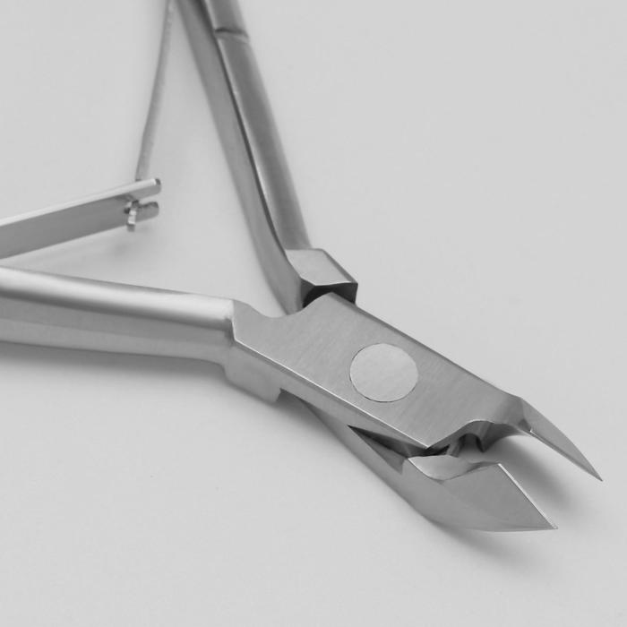 Кусачки маникюрные, для кутикулы, двойная пружина, 10см , рабочая область-6мм, цвет серебристый