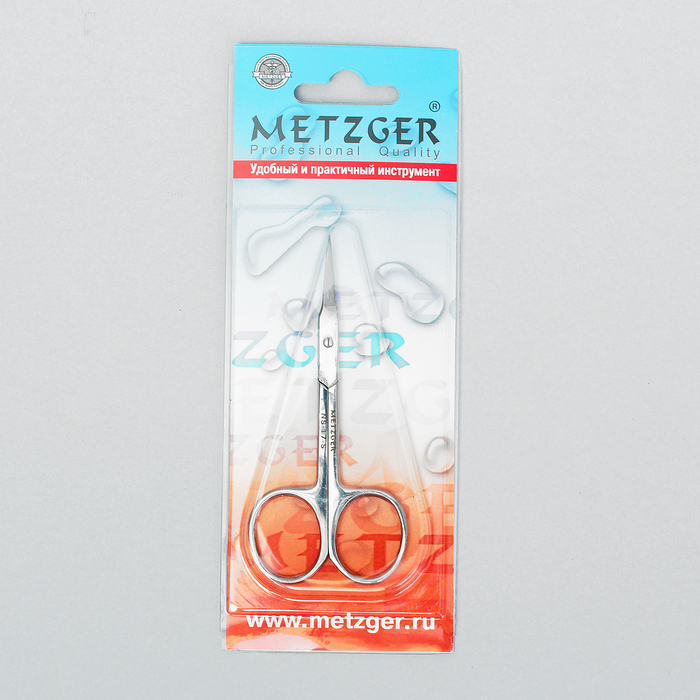 Ножницы маникюрные, узкие, прямые, 9,5см, цвет серебристый