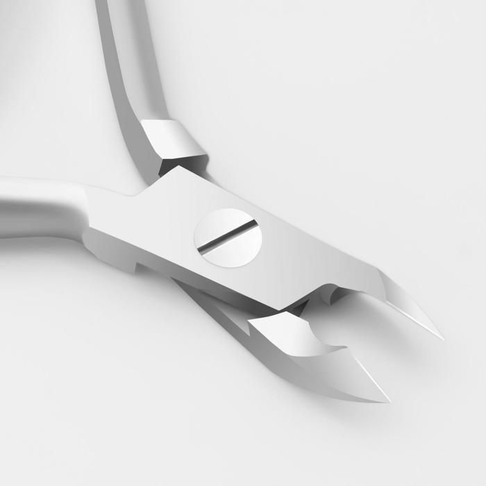 Кусачки маникюрные, для кутикулы, двойная пружина, 10см, рабочая область-6мм, цвет серебристый