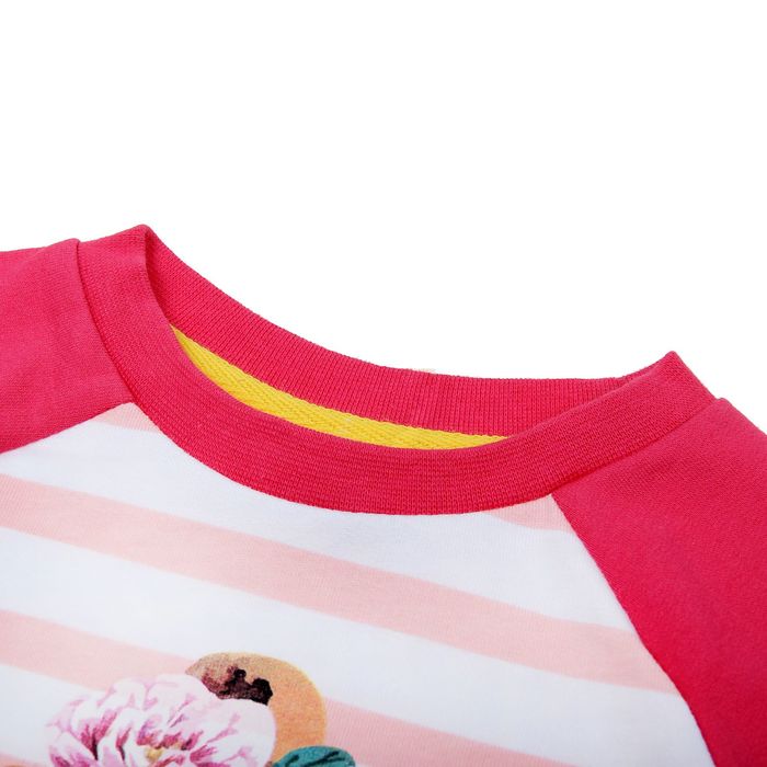 Футболка для девочки с длинным рукавом, рост 92 см, цвет розовый