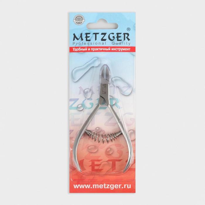 Кусачки маникюрные, для кутикулы, пружинное соединение, 10см , рабочая область-9мм, цвет серебристый