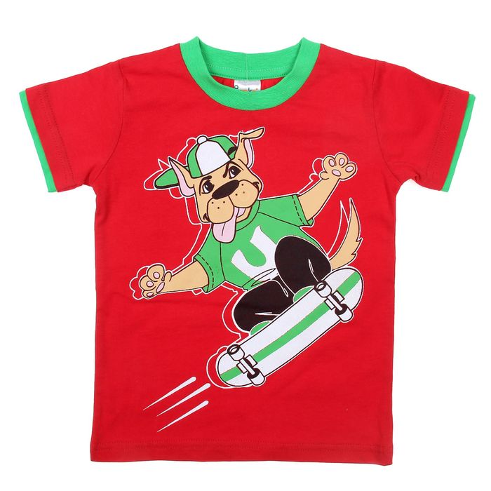 Футболка для мальчика, рост 92 см, цвет красный