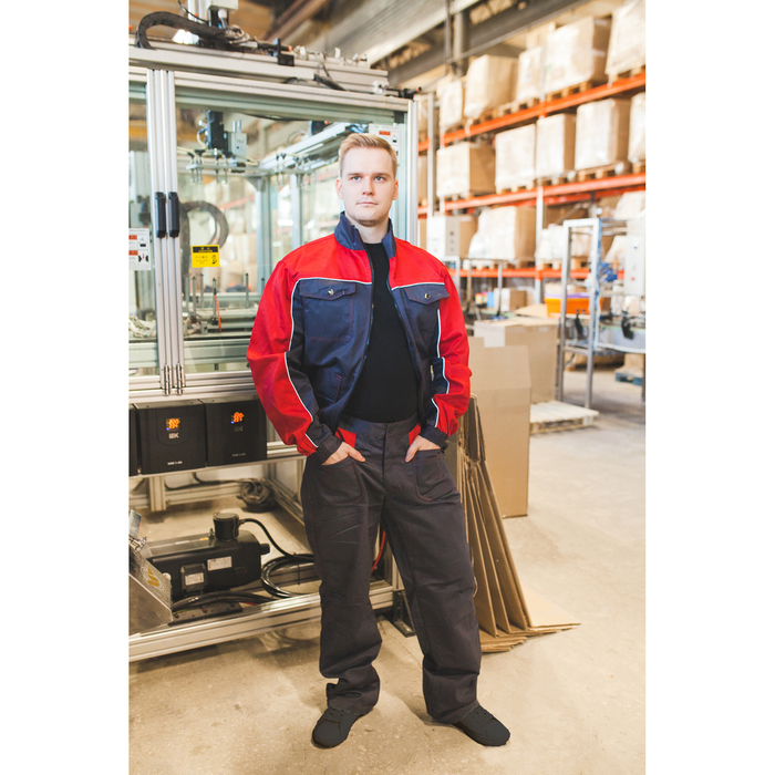 Костюм рабочий «Аватар», размер 52-54, рост 182-188 см, цвет серо-красный