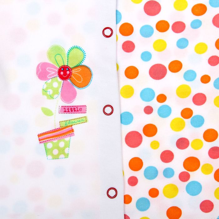 Кофточка для девочки "Веселый горошек", рост 68 см (44), цвет белый/разноцв.горох 7161