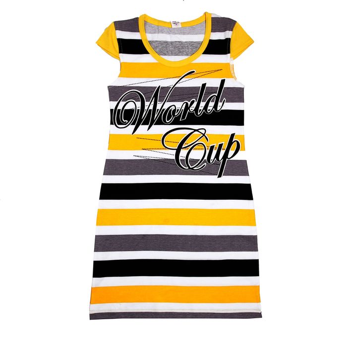 Туника для девочки "Радуга-полоска", рост 158-164 см (42), цветная полоса