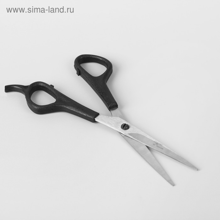Ножницы парикмахерские, с упором, лезвие — 5,5 см, цвет чёрный, Н-045