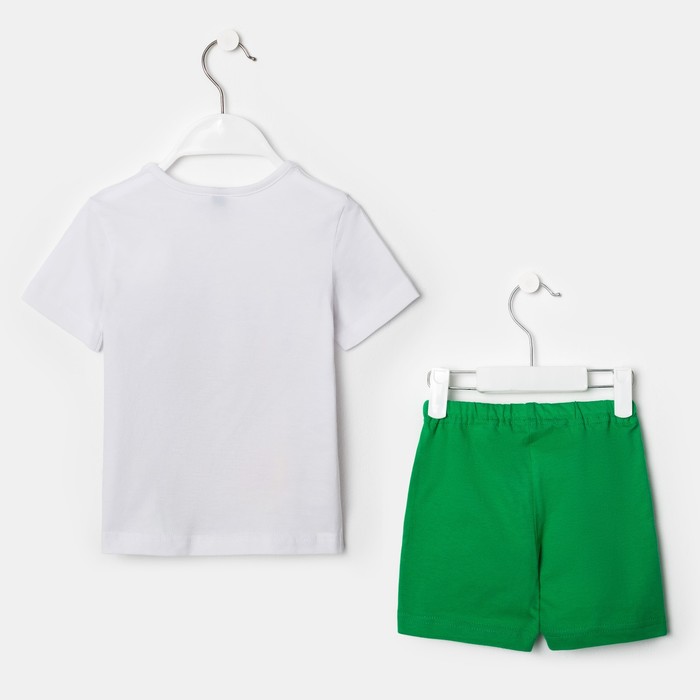 Костюм для девочки "Кузнечик", рост 98-104 см (28), цвет белый/зелёный