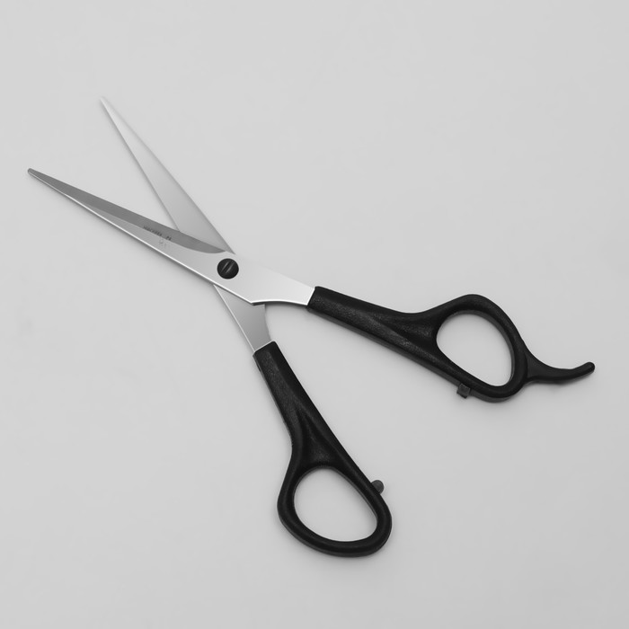 фото Ножницы парикмахерские, с упором, лезвие — 5,5 см, цвет чёрный, н-045-01 kramet