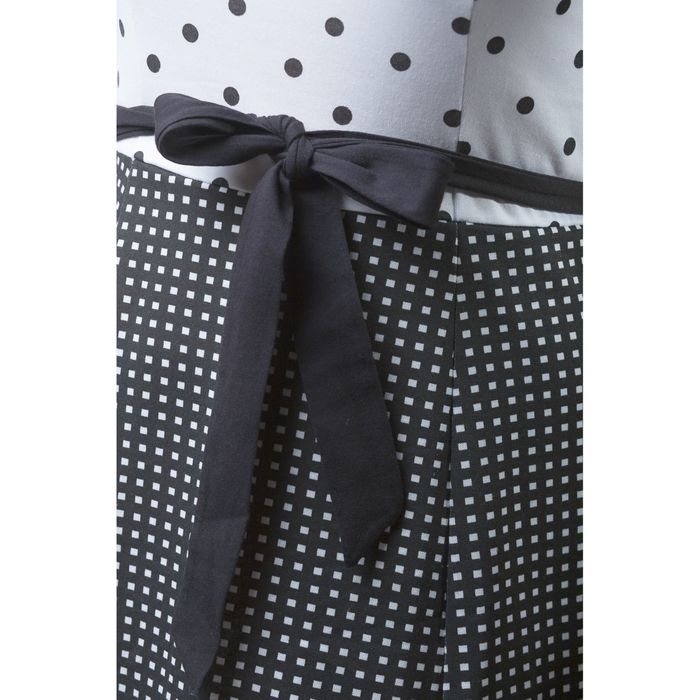 Платье женское, цвет чёрный/белый, рост 170-176 см, размер 52