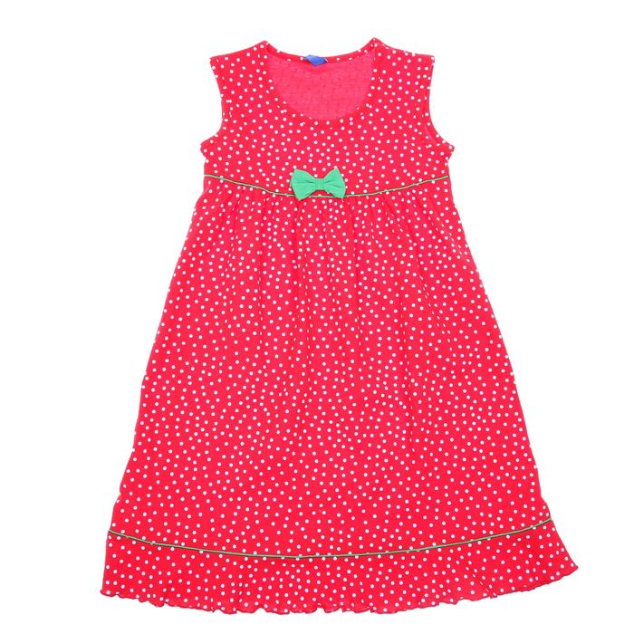 Сарафан для девочки "Горошек", рост 98-104 см (28), цвет красный