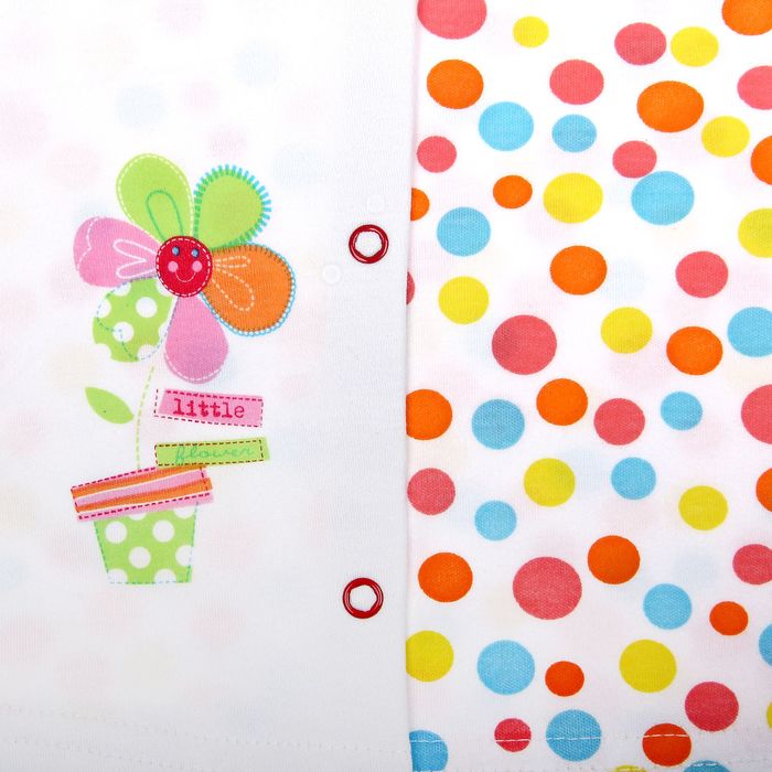 Кофточка для девочки "Веселый горошек", рост 56 см (36), цвет белый/разноцв.горох 7161