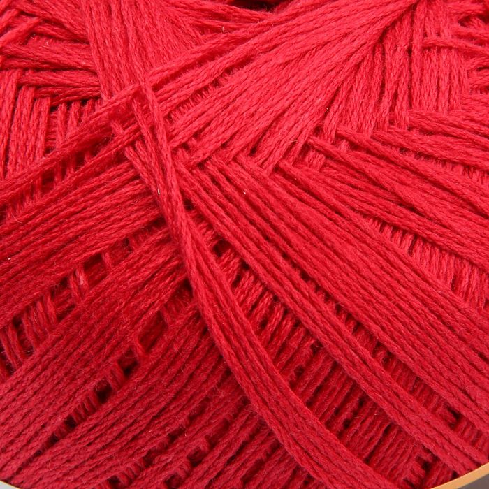 Пряжа "Лора" 50% хлопок, 50% вискоза, 425м/100гр (165 красный)