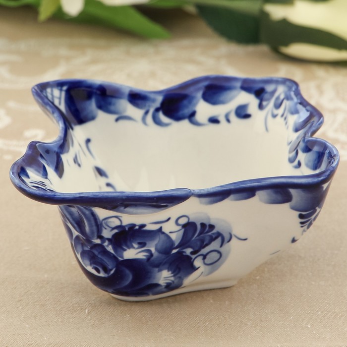 Салатник «Колокольчик», гжель, кобальт