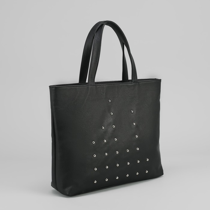 Сумка женская на молнии, 1 отдел, наружный карман, чёрная