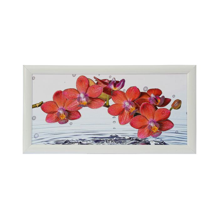 Картина "Красные орхидеи" рама микс