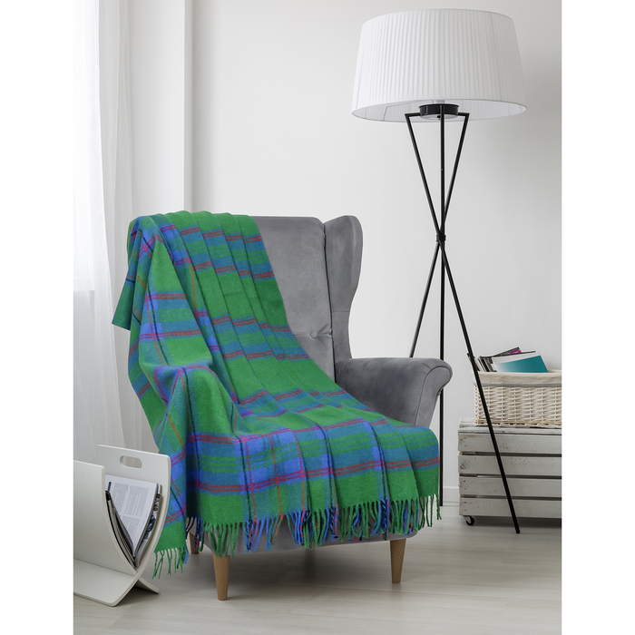 Плед Шотландия шерстяной, 100% овечья шерсть 140*200 см, цв.45