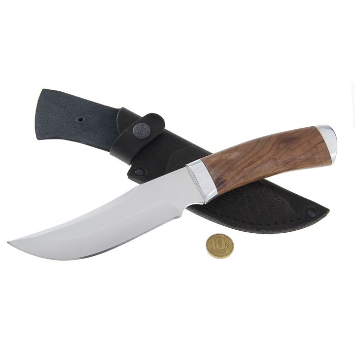 Нож нескладной "Зверь" СТ-8, г.Павлово, сталь 65Х13, рукоятка-орех