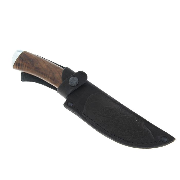 Нож нескладной "Зверь" СТ-8, г.Павлово, сталь 65Х13, рукоятка-орех