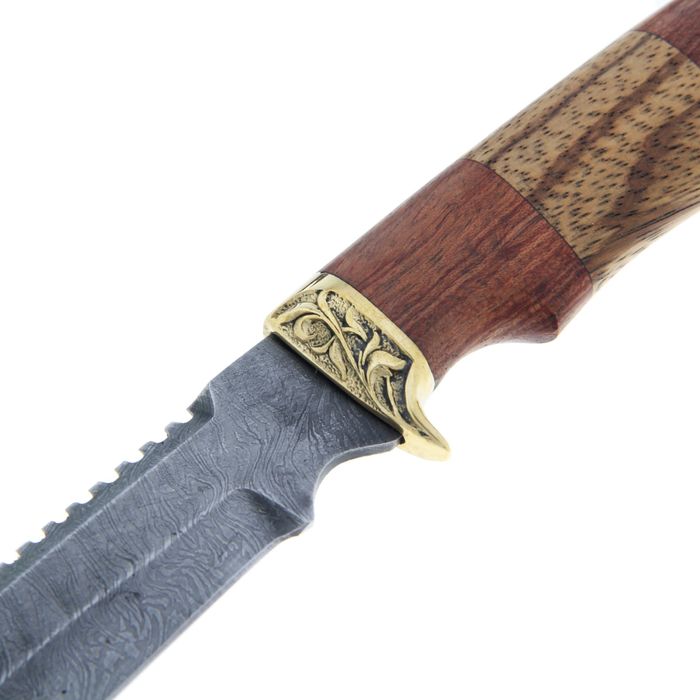 Нож нескладной "Рыбак" СТ-7, г.Павлово, дамасская сталь, рукоять-ЦПД+1 литье