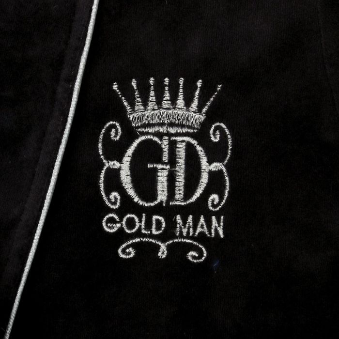 Халат мужской м 2 темно-серый, р-р 52