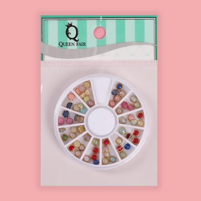 Декоративный элемент "Бусины в золоте", цвет МИКС