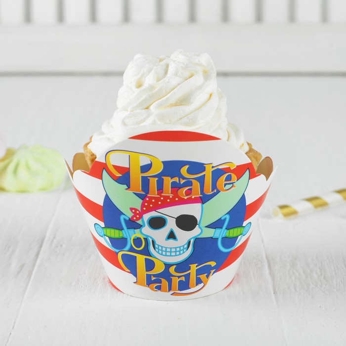 Украшение для кексов "Пиратская вечеринка", набор 12 шт.