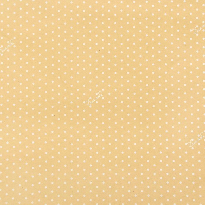Бумага упаковочная крафт «Для тебя», белый горох, 50 х 70 см