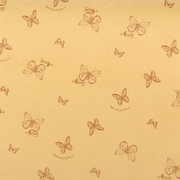 Бумага упаковочная крафтовая «Счастье», 50 × 70 см