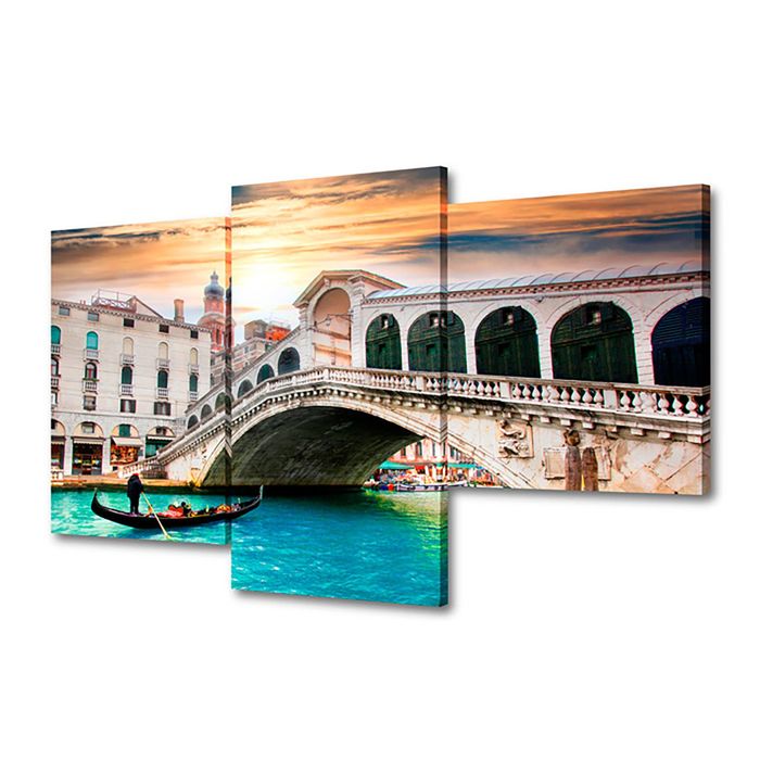 Модульная картина на подрамнике "Исторический мост", 26×40 см, 26×50 см, 26×31 см, 80×50 см