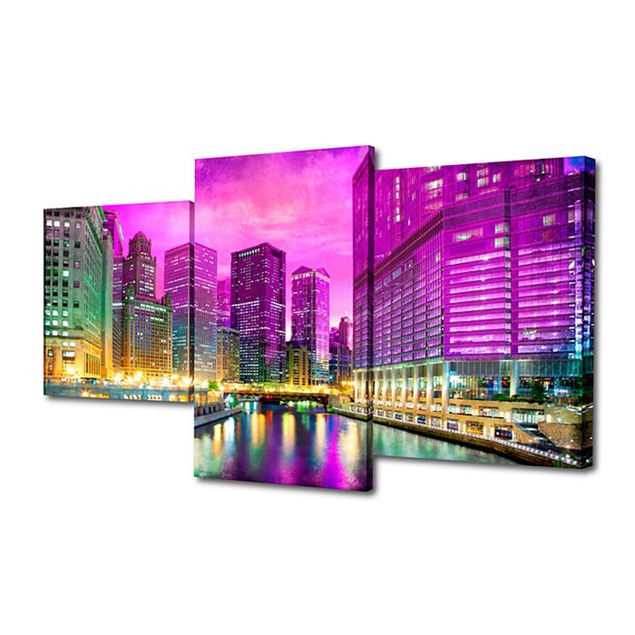 Модульная картина на подрамнике "Фиолетовое небо", 26×30 см, 26×40 см, 26×50 см, 80×50 см