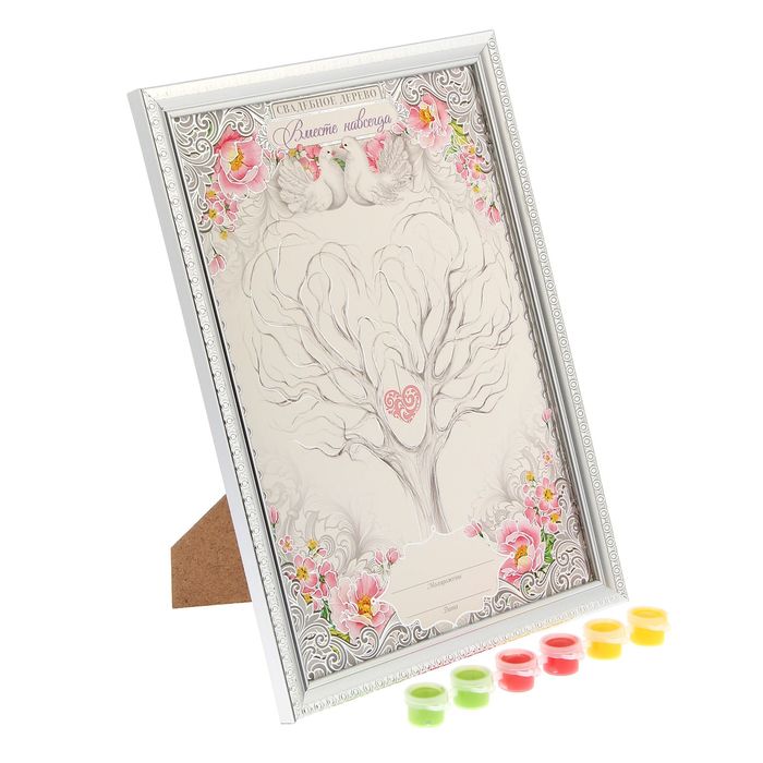 Свадебное дерево пожеланий в рамке "Вместе навсегда"