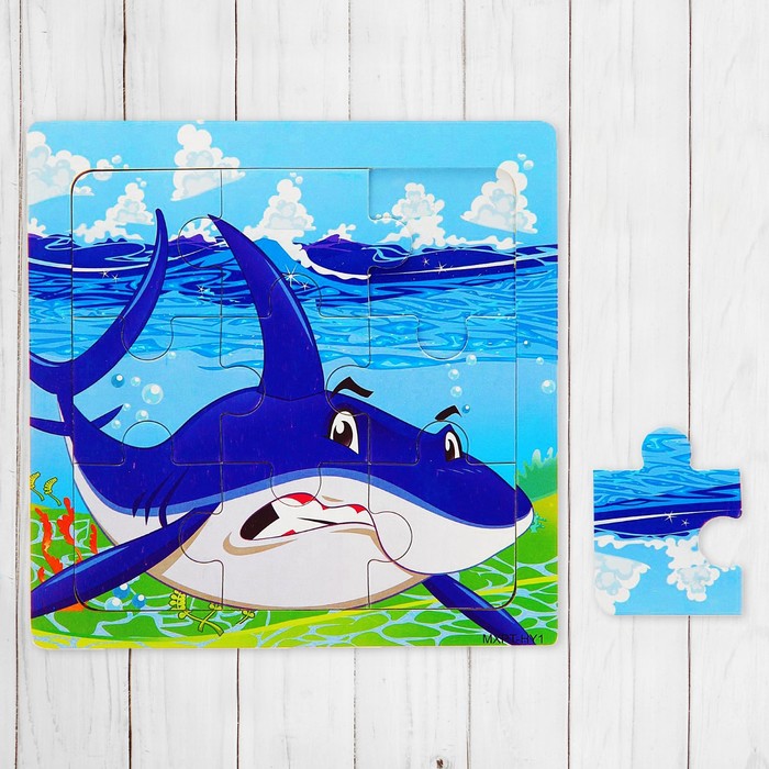 Пазл малый "Акула", 9 элементов