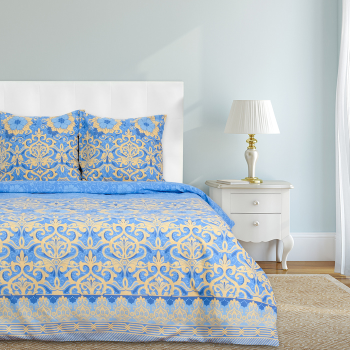 Постельное бельё "Этель" 1,5 сп., Ажурная ночь (вид 2), размер 143х215 см, 150х214 см, 70х70 см - 2 шт., 100% хлопок, поплин, 125 г/м2