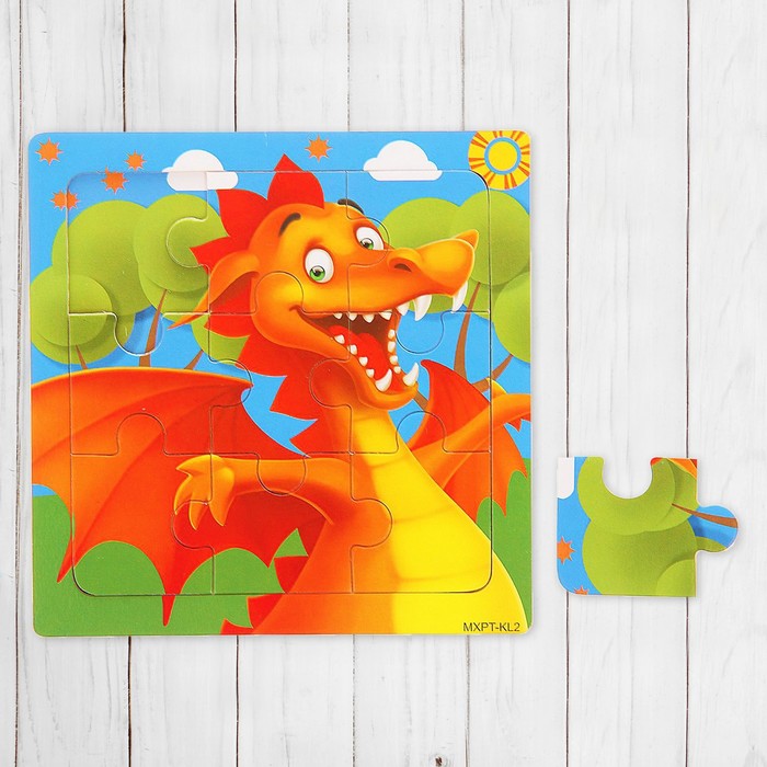 Пазл малый "Дракончик", 9 элементов