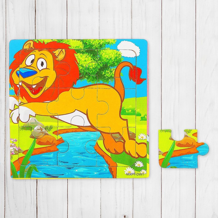Пазл малый "Весёлый львёнок", 9 элементов