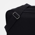 Сумка мужская, 2 отдела на молниях, наружный карман, длинный ремень, цвет чёрный - Фото 6
