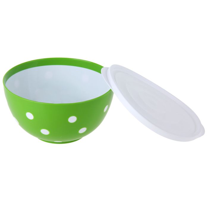 Салатник с крышкой 1,4 л Marusya, цвет салатовый