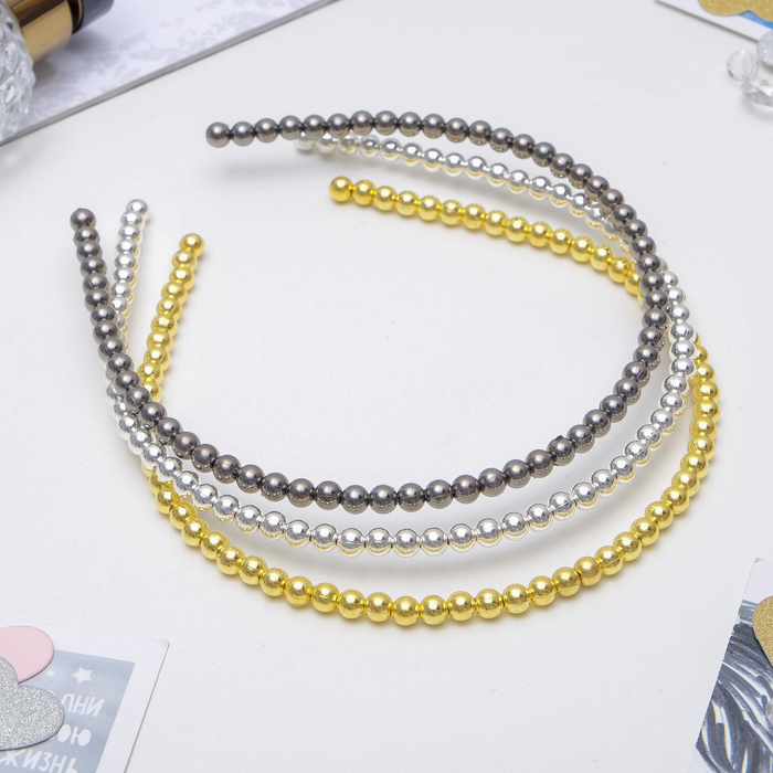 Ободок для волос "Жемчужный рай" 0,5 см, микс