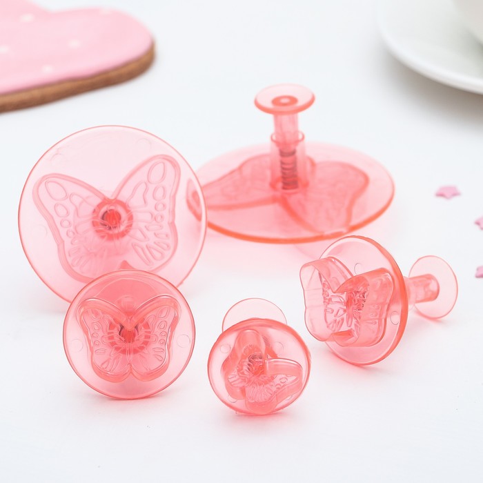Набор плунжеров кондитерских 5 шт "Бабочки"
