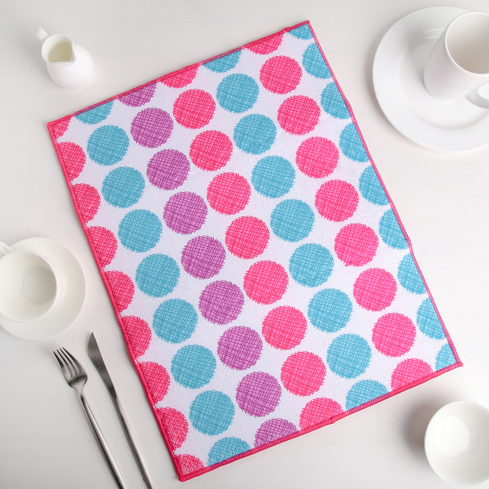 Коврик для сушки посуды 38х51 см "Твистер", микрофибра