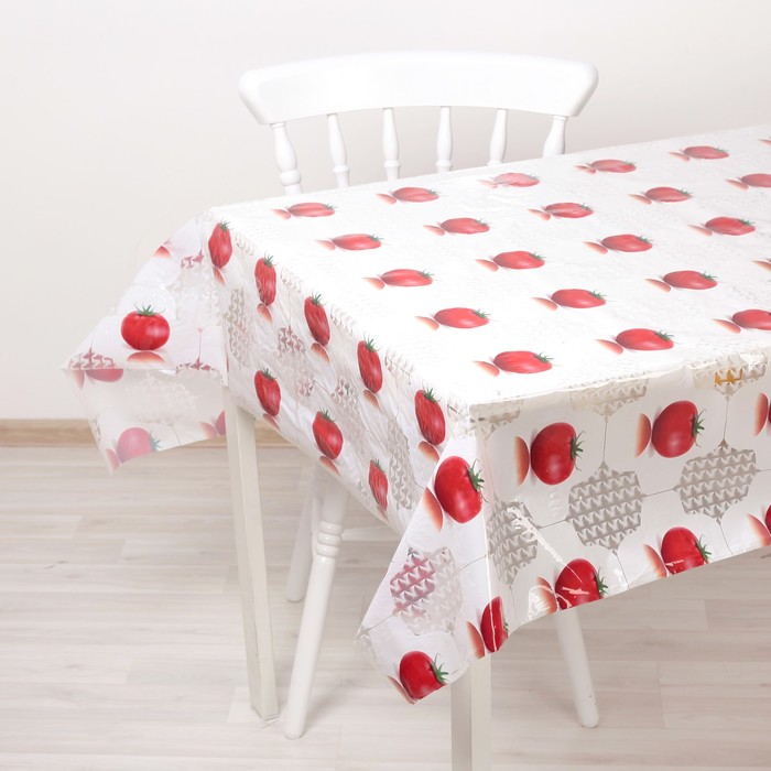 Клеенка ПВХ, ширина 137 см "Томат", рулон 30 м