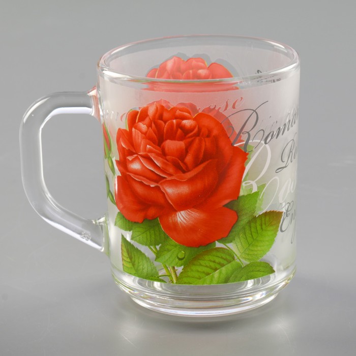 Кружка 200 мл "Алая роза", в подарочной упаковке