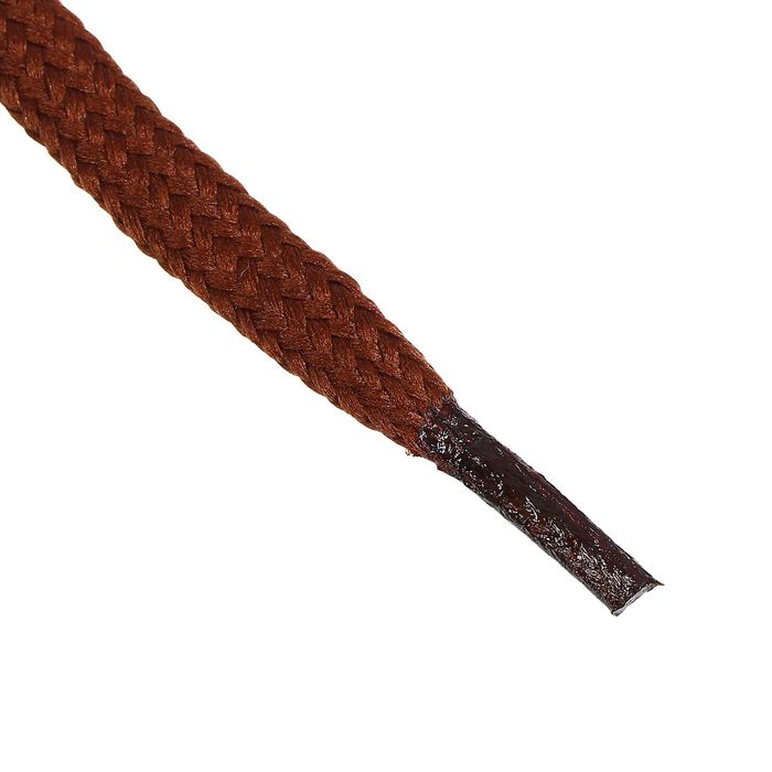 Шнурки для обуви плоские, 7мм, 150см, цвет коричневый