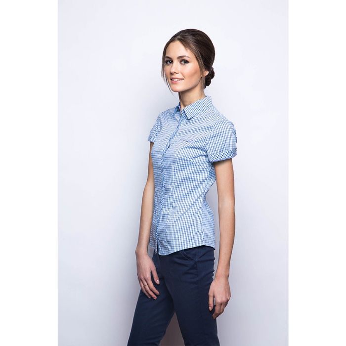 Рубашка женская 8189-13295L-1, цвет голубой, размер 48, рост 170