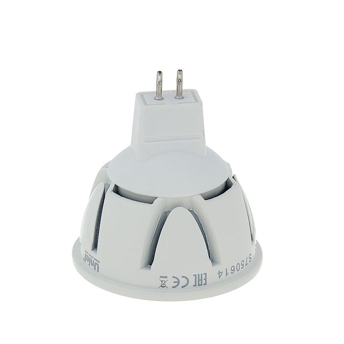 Лампа светодиодная Uniel, GU5.3, 5Вт, 3000 К, алюминиевый корпус, матовая, свет тёплый белый