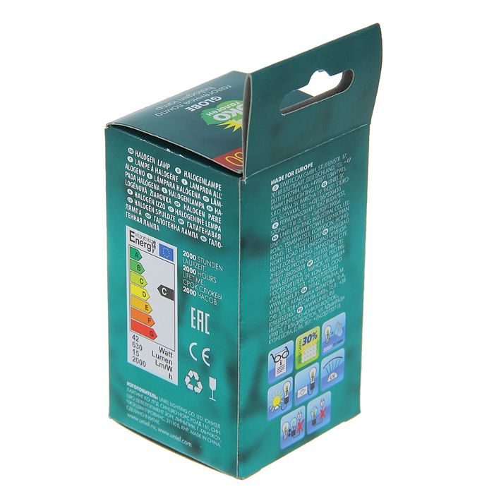 Лампа галогенная Uniel, Е27, 42 Вт, 230 В