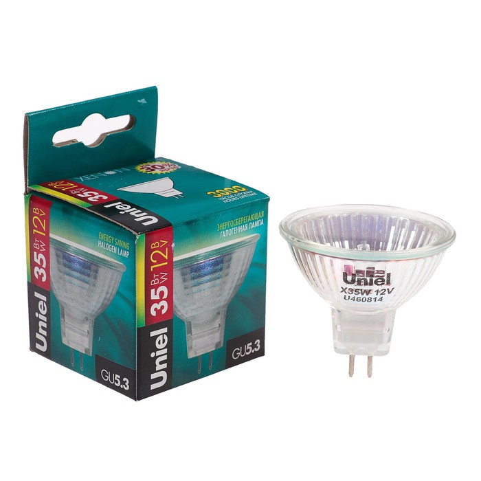 Лампа галогенная Uniel, GU5.3, 35 Вт, 12 В