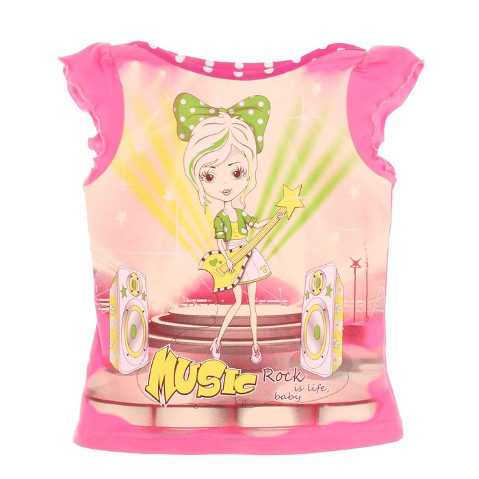 Футболка для девочки, рост 128 см (8 лет), цвет розовый Л047