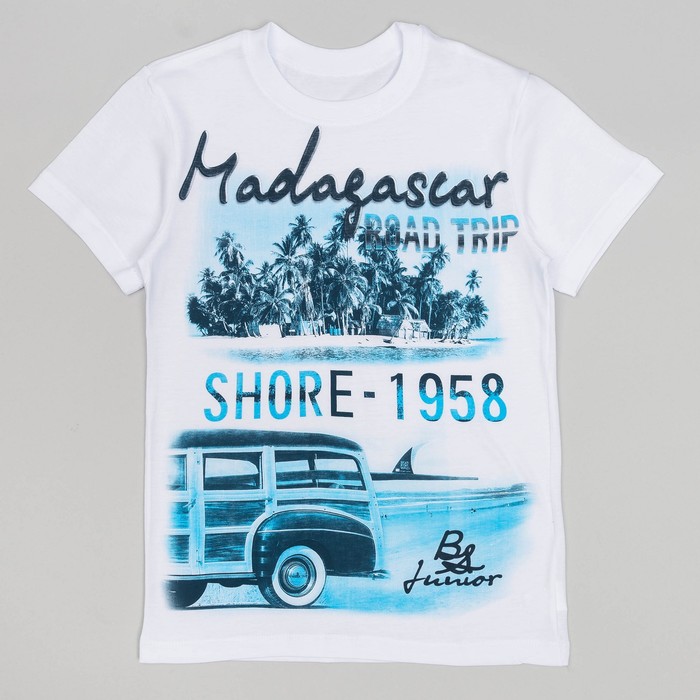 Футболка для мальчика, рост 122 см (7 лет), цвет белый (арт. Н029)