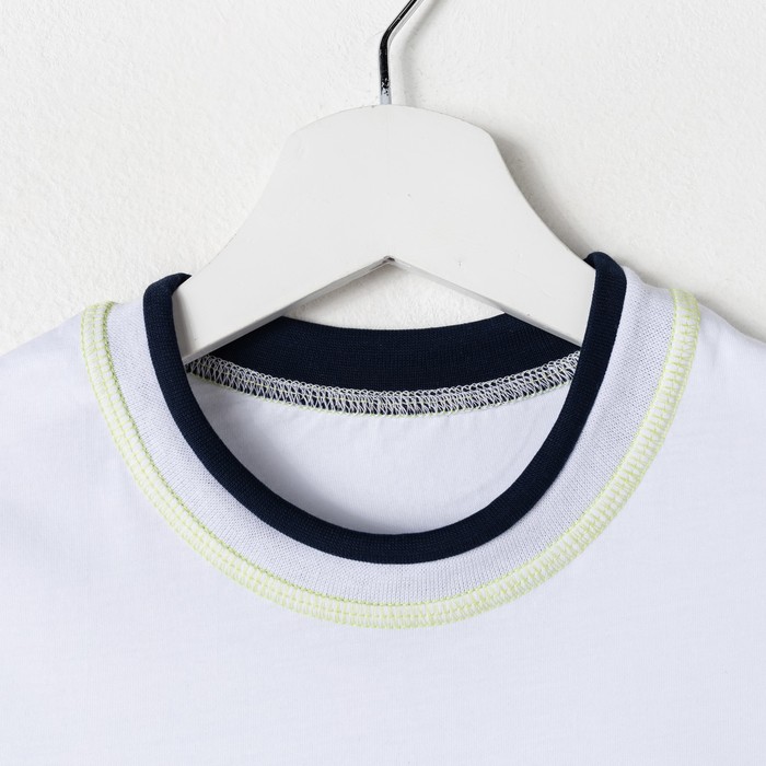 Комплект для мальчика (футболка+шорты), рост 122 см (7 лет), цвет тёмно-синий/белый (арт. Н464)